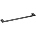 MATT BLACK GAMA 800MM ROUND SINGLE TOWEL RAIL BATHROOM WALL MOUNTED BRASS ZINC