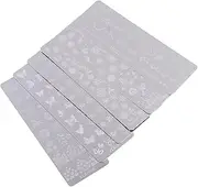 SOESFOUFU Nail Art Template Set 6pcs Christmas Stamping Plates Manicure Supplies