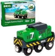 BRIO 33214 Freight Engine Train - Battery Powered Train for Kids Age 3 Years Up