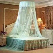 Breathable Round Canopy Lace Net Bed Curtain Netting - Bed Net (Blue)