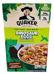 Quaker Instant Oatmeal Dinosaur Eggs Brown Sugar Hot Cereal 14.1 oz