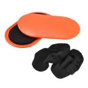 Exercise Core Sliders, Oval Glider Discs & Feet Covers Dual Sided, Orange 2Set