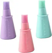 Milisten Multi-Purpose Silicone Oil Brush BBQ Brush Outdoor Grill Cleaner Kitchen Oil Bottle