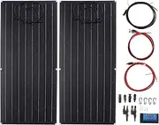 Monocrystalline Solar Panel Charge Controller System Set 120W Portable Solar Panel Outdoor Kit for RV Boat Engine Room