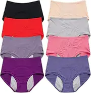 New Upgrade Leakproof Ladies Underwear,High Waist Leakproof Underwear,Incontinence Underwear for Women,Leak Proof Panties for Women Over 60 (L,8Pcs)
