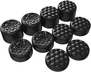 Black Ergonomic Stick Caps Thumb Grips for Steam Deck LCD & OLED, for PS Portal Remote Player - with 3 Height Convex and Concave - Diamond Grain & Crack Bomb Design, Set of 10