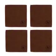 4pcs Double Sided Microfiber Towels Microfiber Drying Towels for Car Kitchen Bathroom Brown