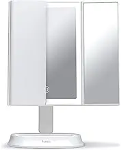 Fancii LED Lighted Makeup Mirror with 3 Color Modes, Rechargeable Trifold Vanity Mirror with 1x, 5X, 7X Magnifications - 60 Dimmable Lights, Touch Sensor, Cosmetic Stand (Zora) | Canadian Brand