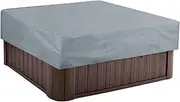 Thermal Hot Tub Cover, Hot Tub Cover, 210D Heavy Duty Winter Pool Cover, Waterproof Sunproof SPA Cover Protector, UV Protection Hot Spring Cover,Multiple Sizes to Choice, Grey,215x215x30cm
