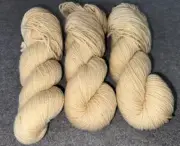 Possibly Reynolds Candide Ivory WOOL Yarn Lot of 3 with 4 oz each Estate