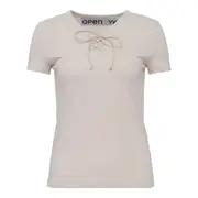 [OPEN YY] Lace-Up Jersey Tee