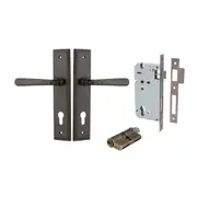 Iver Copenhagen Door Lever on Stepped Backplate Entrance Kit Key/Key