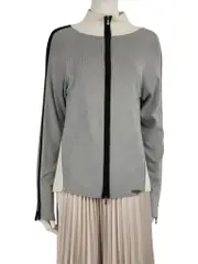 Vintage Zipped Grey Knit Zipped
