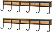 Kitchen Utensil Hanger,Cooking Spatula Holder Set of 2 | Multi-Functions Wall Mount 6 Hook Stand for Kitchenware Towel Key Bag Coat Storage
