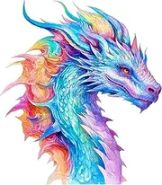 Fabric Panel 8"x8" Fairy Dragon 100% Cotton Quilting Panel Square AM1400