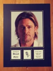 Signed Brad Pitt Photo Mount (16" x 12") - 12 Years a Slave / Once Upon a Time
