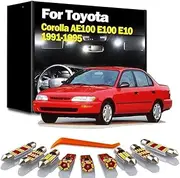 8Pcs LED Interior Trunk Light Kit, For Toyota Corolla AE100 E100 E10 1991 1992 1993 1994 1995 Car Map Plate Bulbs