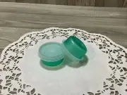 Tupperware smidget set of 2 Green With Sheer Lids new