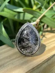 Rutilated Quartz Ring | Sterling Silver | Handmade | Size Size 10 O2