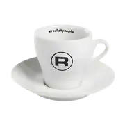 Rocket - Flat White Cup & Saucer - Tulip Style "R" - 180ml