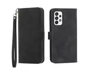 Flip Leather Wallet Case for Samsung Galaxy A73 5G - Black