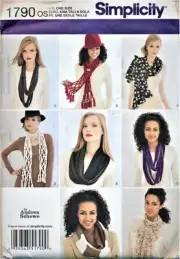 Simplicity 1790 Scarves By Andrea Schewe Sewing Pattern -One Size