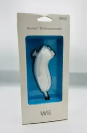 Nintendo Wii White Nunchuck Remote Accessory - New in Box - Some marks on Box