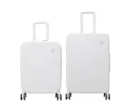 Tabibito 2-Piece Luggage Sets Hard Shell ABS Suitcase with Spinner Wheels TSA Lock White 20"28"