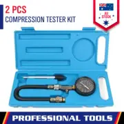 2Pcs Petrol Gas Engine Cylinder Compression Tester Kit Pressure Gauge Gasoline