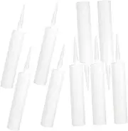 POPETPOP 9Pcs Reusable Caulking Tubes for Cracks Tiles Repairs Fillable Empty Sealant Tubes Compatible with Resins Epoxy Easy to Use Trim for Custom