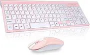 Wireless Keyboard Mouse Combo, cimetech Compact Full Size Wireless Keyboard and Mouse Set 2.4G Ultra-Thin Sleek Design for Windows, Computer, Desktop, PC, Notebook