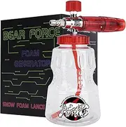 BEAR FORCE Pressure Washer Aluminium Foam Cannon Foam Generator Snow Foam Lance 1/4 Inch Quick Release Car Wash Foam Lance Pot, Adjustable Nozzle Pressure Washer Soap Dispenser Bottle