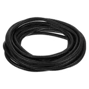 3/8 Inch x 32.8 Ft Split Wire Loom Tubing , Guard Convoluted Flex, Black