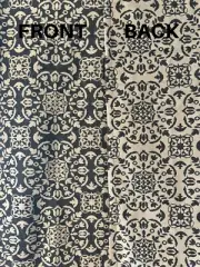 New Primitive BLACK MEDALLION COVERLET TABLE RUNNER Topper 36"