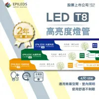 在飛比找momo購物網優惠-【光鋐科技】股票上市公司 T8LED燈管 4呎 全電壓 10