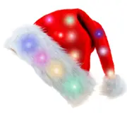Wwxx XHW Light Up Christmas Hat Santa Hat With Led Lights Flashing Santa Hat for Adults And Kids Christmas Gifts Santa Hat Christmas Hat Xmas Holi...
