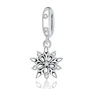 Silver plating Snowflake Charm for Bracelet Women DIY Beads Jewelry