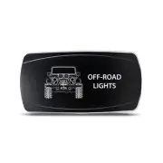 Rocker Switch for Jeep Wrangler JK Off-Road Lights Symbol - Horizontal - White