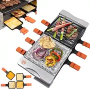 MasterChef Dual Raclette Table Grill- 8 Person Cooker - Great Gift for Cooks