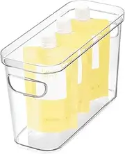 iDesign Crisp Fridge and Pantry Storage Bin with Handles, Container for Food, Drinks, Produce Organization, BPA-Free, 10" x 4" x 6"