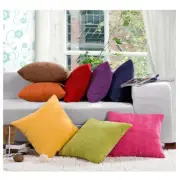[JB] 18"x18" Warm Soft Solid Corduroy Plain Dyed Cushion Cover Pillow Case