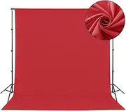 Sugargirl 8FTX10FT Bright Red Screen Backdrop Background for Photography, Polyester Photo Backdrop for Photoshoot, Party, Video and Television (1 Panel)