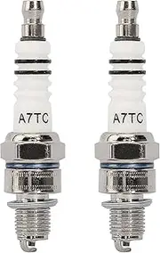 2pcs Spark Plug A7TC Compatible with GY6 50cc-70cc 90cc 110cc 125cc 150cc ATV Scooter Pit Dirt Mini Bike Moped Go Kart Chinese C7HSA C5HSA C6HA CR6HS CR6HSA U16FSR U22FS Z10 Z10YC Z12 Z8 UR3AS