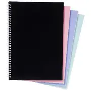 J.Burrows A4 Recycled PP Notebook 120 Page 4 Pack