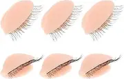 VICASKY 3 Pairs Removable Realistic Eyelids for Lash Extension Training Convenient Eyelash Makeup Practice Tools Reusable Practice Mold for Beginners Eyelash Extensions Supplies