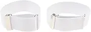 Fiocias Non-Slip Elastic Suspender Belts for Suspender Belts, White, as described