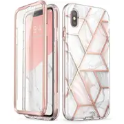 Iphone x Xs Case with Built-in Screen Protector Cosmo Series Full Shinning Glitter