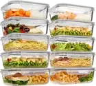 10Pack 35oz Glass Food Storage Containers Lids, Meal Prep Containers Airtight