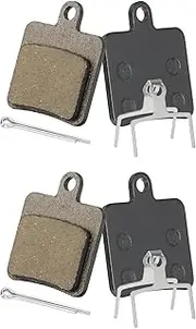 uxcell 2set Disc Brake Pad 1.04" x 1.23" Semi-Metallic Bike Brake Pads with Spring and Pin for BB7 M355 M446 M640 Mountain Road Bikes, Black