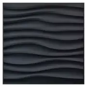 Art3dwallpanels Wall Paneling 19.70" Water Resistant Geometric in Matt Black